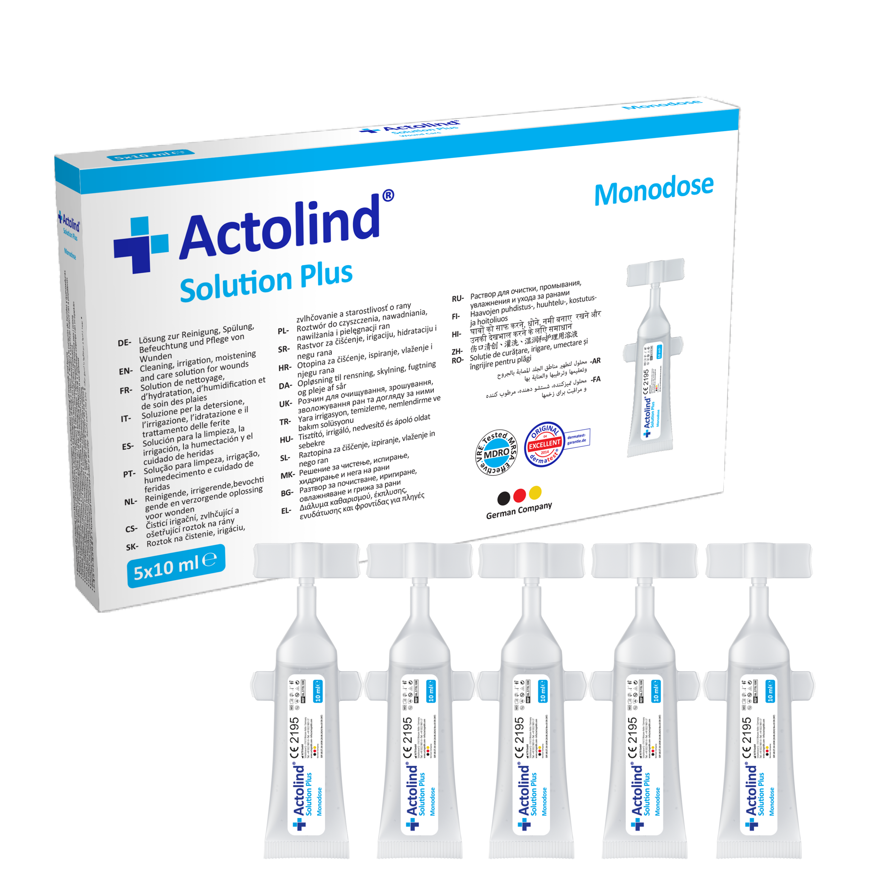 ACTOLIND SOLUTION PLUS Lösung zur Reinigung, Spülung, Befeuchtung und Pflege der Wunde