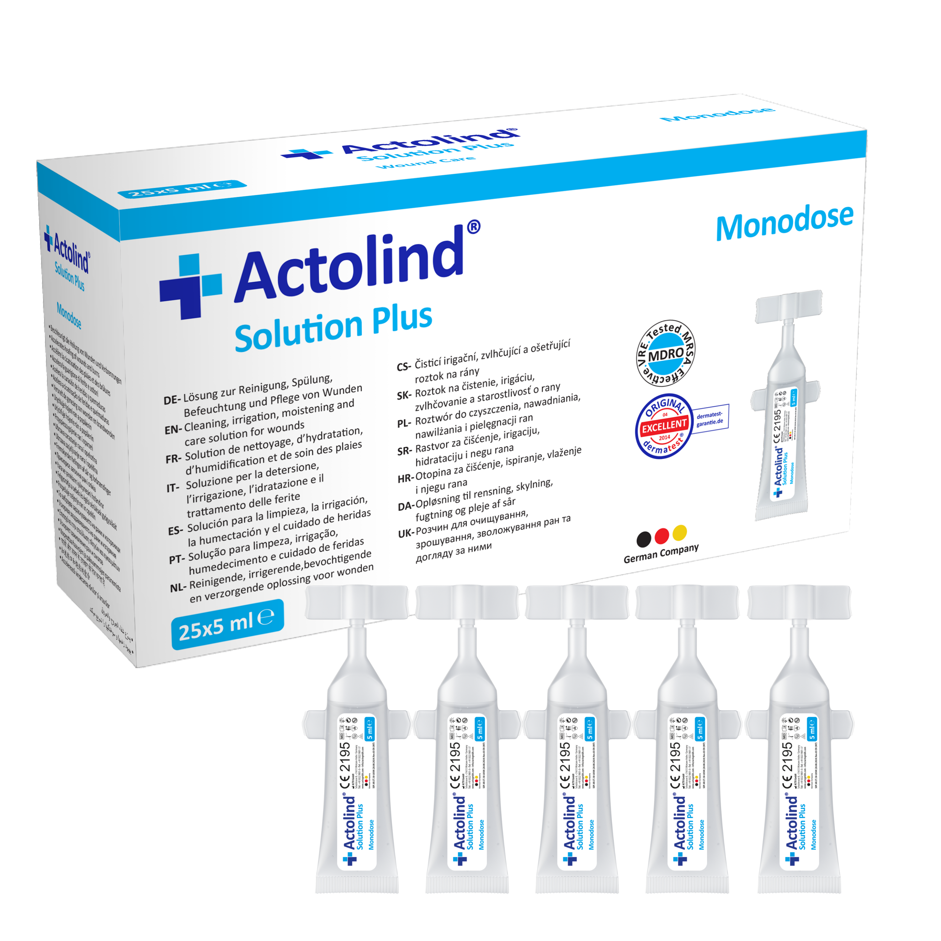 ACTOLIND SOLUTION PLUS Lösung zur Reinigung, Spülung, Befeuchtung und Pflege der Wunde