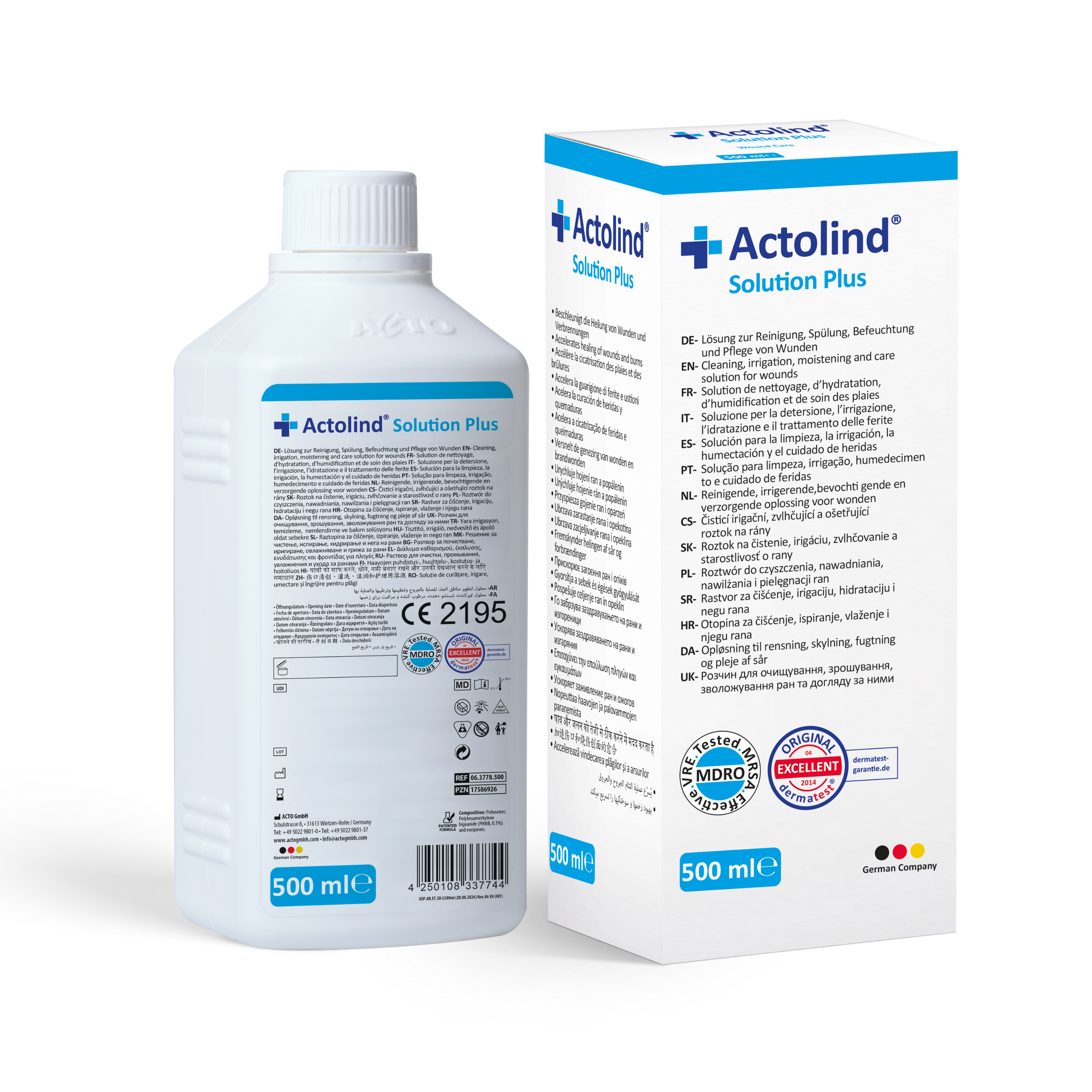 ACTOLIND SOLUTION PLUS Lösung zur Reinigung, Spülung, Befeuchtung und Pflege der Wunde