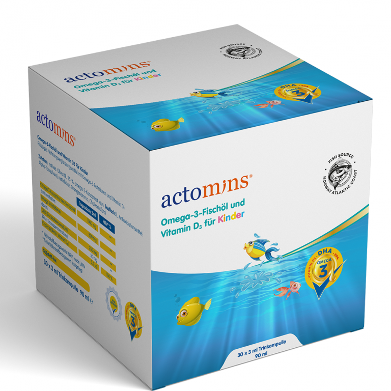 Actomins® Omega3 für Kinder Omega-3-Fischöl und Vitamin D3 für Kinder